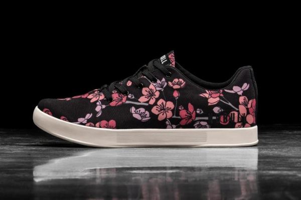 NOBULL MEN'S SHOES BLACK CHERRY BLOSSOM CANVAS TRAINER | STYLISH OUTLET