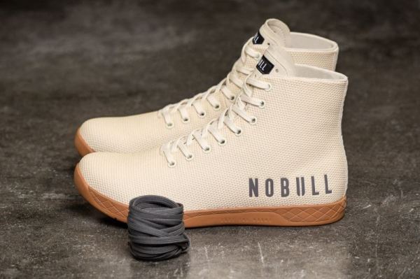 NOBULL MEN'S SHOES HIGH-TOP IVORY TRAINER | STYLISH OUTLET