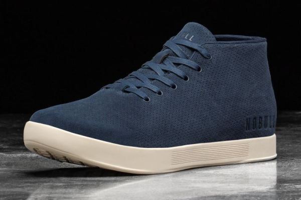 NOBULL WOMEN'S SHOES NAVY IVORY SUEDE MID TRAINER | CANADA OUTLET