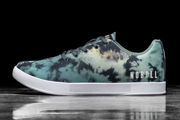 NOBULL MEN'S SHOES TEAL TIE-DYE CANVAS TRAINER | STYLISH OUTLET - Click Image to Close