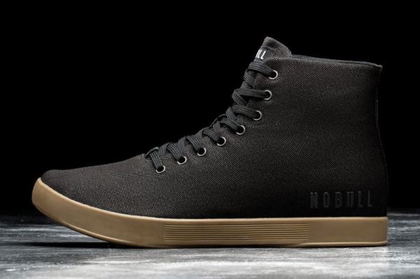 NOBULL WOMEN'S SHOES HIGH-TOP BLACK DARK GUM CANVAS TRAINER | CANADA OUTLET - Click Image to Close