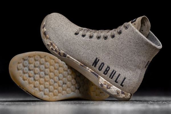 NOBULL MEN'S SHOES HIGH-TOP EARTH HEATHER TRAINER | STYLISH OUTLET - Click Image to Close