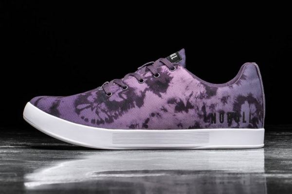 NOBULL MEN'S SHOES DARK WISTERIA TIE-DYE CANVAS TRAINER | STYLISH OUTLET