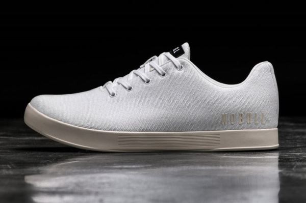 NOBULL MEN'S SHOES WHITE IVORY CANVAS TRAINER | STYLISH OUTLET - Click Image to Close