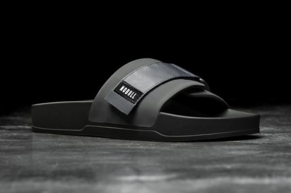 NOBULL MEN'S SHOES DARK GREY ADJUSTABLE SLIDE | STYLISH OUTLET - Click Image to Close