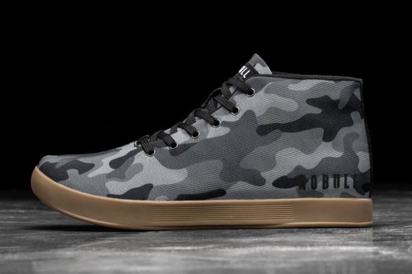 NOBULL WOMEN'S SHOES BLACK CAMO CANVAS MID TRAINER | CANADA OUTLET