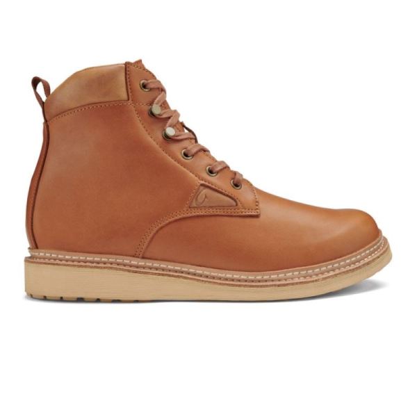 Olukai | Kilakila Men's Leather Boots - Coconut Husk - Click Image to Close