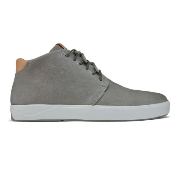 Olukai | Nana Hele Men's Leather Chukka Boots - Fog