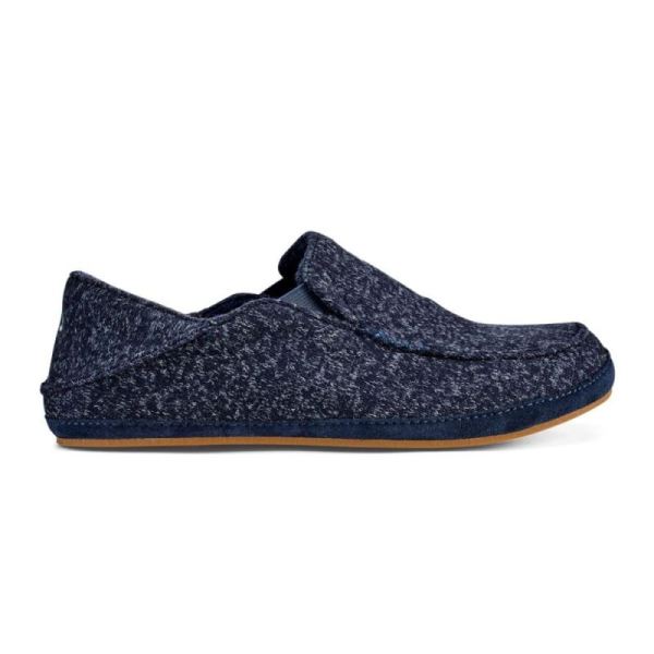 Olukai | Moloa Hulu Men's Wool Slippers - Trench Blue