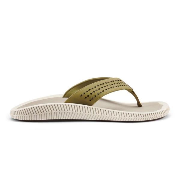 Olukai | Ulele Men's Beach Sandals - Limu / Mineral Grey - Click Image to Close