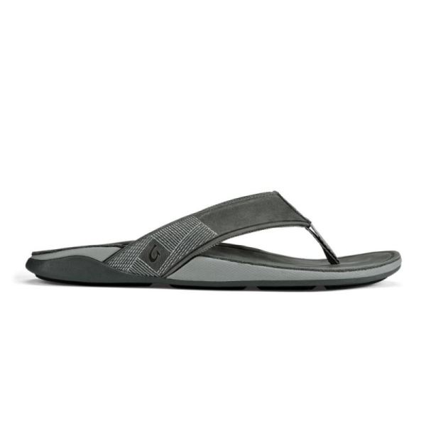 Olukai | Tuahine Men's Leather Beach Sandals - Stone