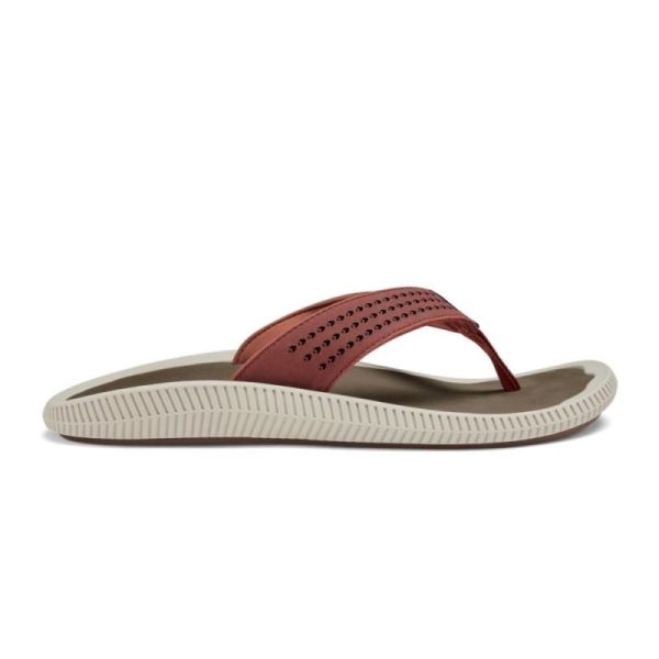 Olukai | Ulele Men's Beach Sandals - Canoe / Mustang - Click Image to Close