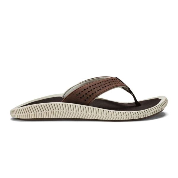 Olukai | Ulele Men's Beach Sandals - Dark Wood