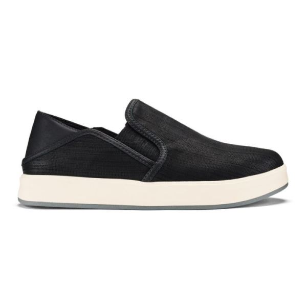 Olukai | Ki'ihele 'Ili Women's Leather Sneakers - Black