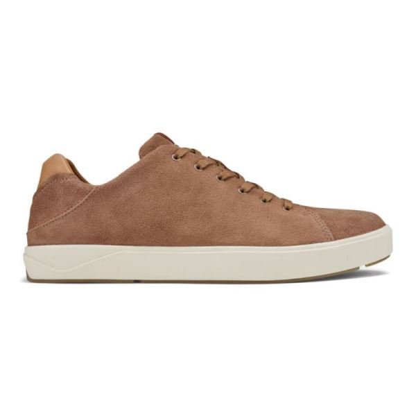 Olukai | Lae'ahi Li Kala Men's Leather Sneakers - Tan - Click Image to Close