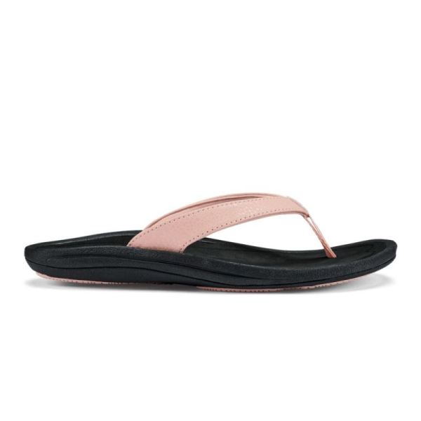 Olukai | Kulapa Kai Women's Beach Sandals - Petal Pink / Black - Click Image to Close