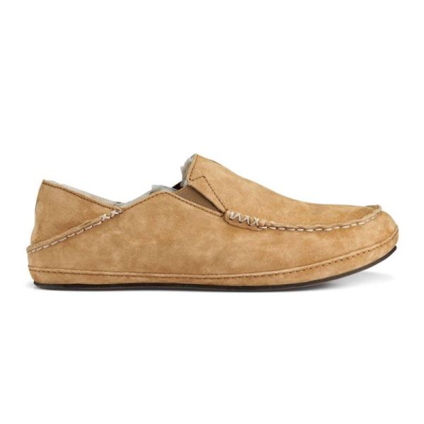 Olukai | Moloa Men's Leather Slippers - Tobacco