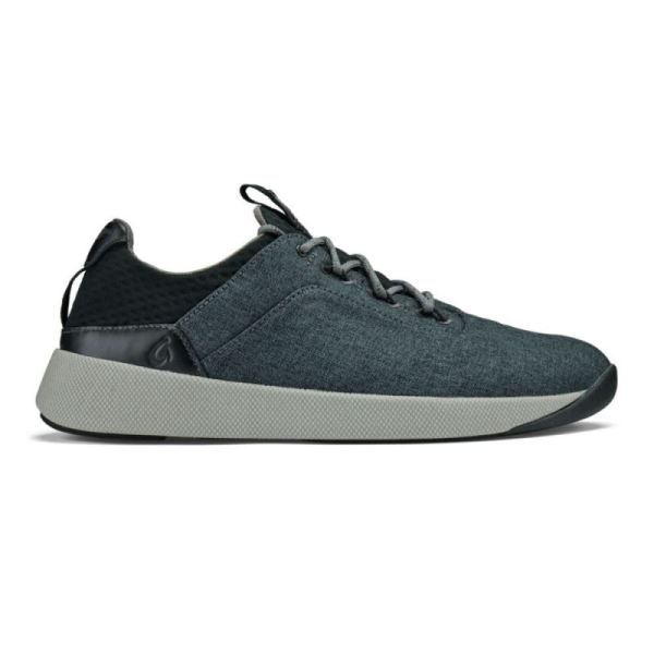 Olukai | Nanea Li Men's Casual Sneakers - Wind Grey / Black