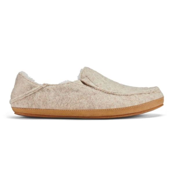 Olukai | Nohea Kilohana Women's Wool Slippers - Tapa / Golden Sand - Click Image to Close