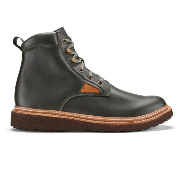 Olukai | Kilakila Men's Leather Boots - Nori - Click Image to Close