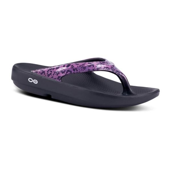 Oofos Shoes Women's OOlala Limited Sandal - Violet Leopard