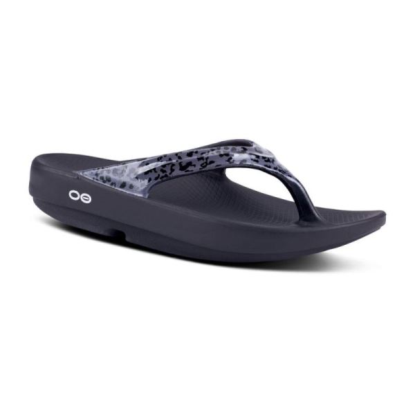 Oofos Shoes Women's OOlala Limited Sandal - Gray Leopard