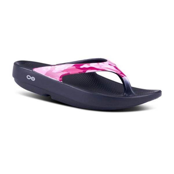 Oofos Shoes Women's OOlala Limited Sandal - Project Pink Camo - Click Image to Close