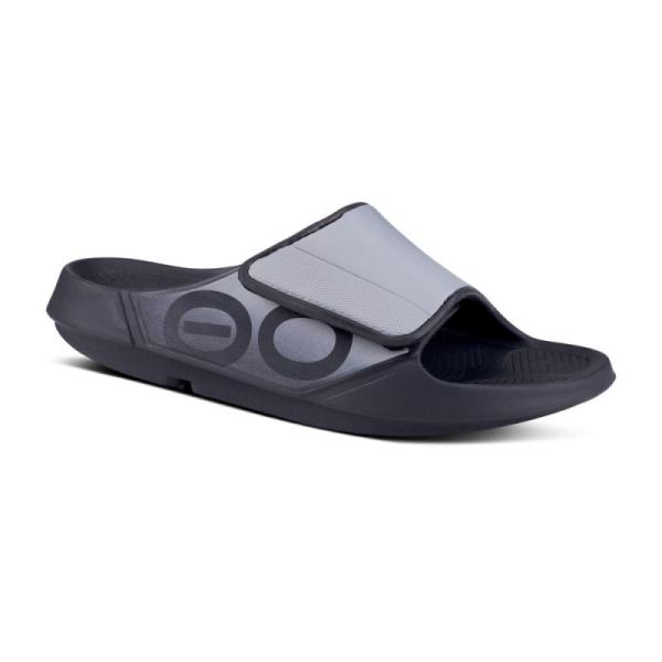 Oofos Shoes Women's OOahh Sport Flex Sandal- Gray - Click Image to Close