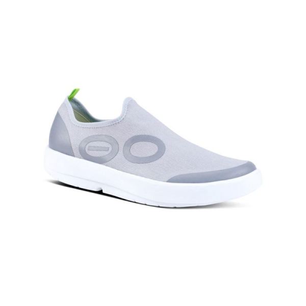 Oofos Shoes Men's OOmg eeZee Low Shoe - White Gray