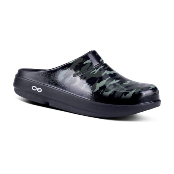 Oofos Shoes Women's OOcloog Limited Edition Clog - Green Camo - Click Image to Close