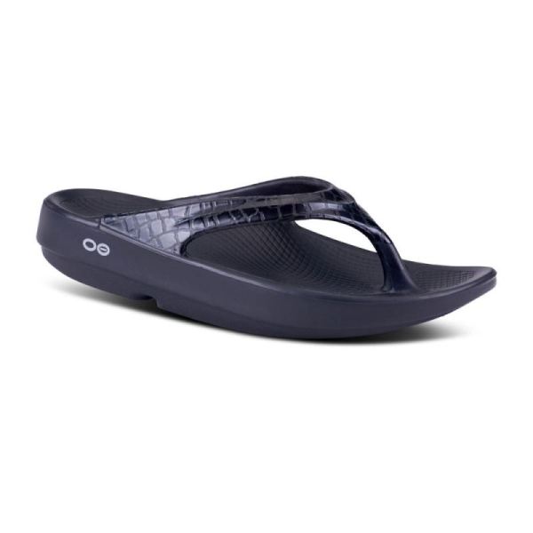 Oofos Shoes Women's OOlala Limited Sandal - Black Gator