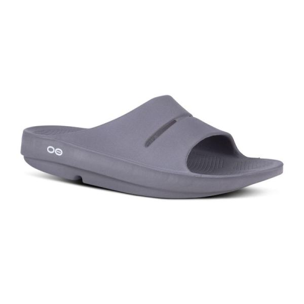 Oofos Shoes Men's OOahh Slide Sandal - Slate