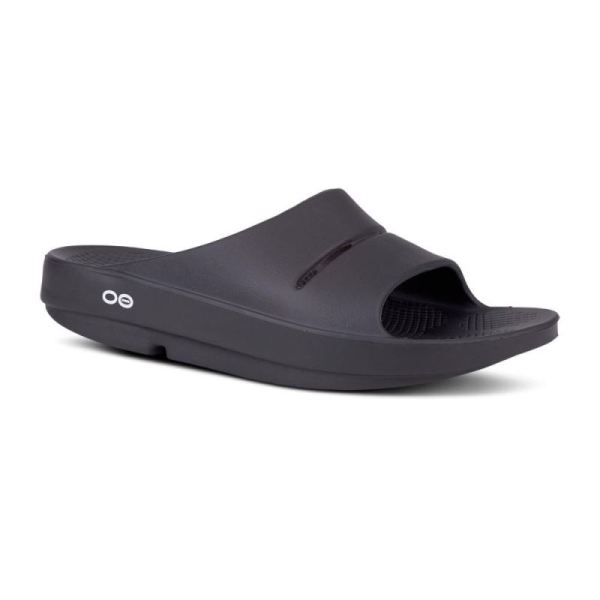 Oofos Shoes Women's OOahh Slide Sandal - Black - Click Image to Close