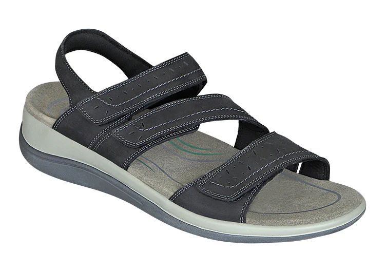 Orthofeet | Women's Naxos Two Way Strap - Black