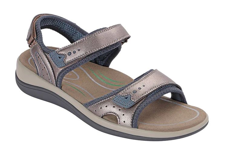 Orthofeet | Women's Malibu Two Way Strap - Pewter