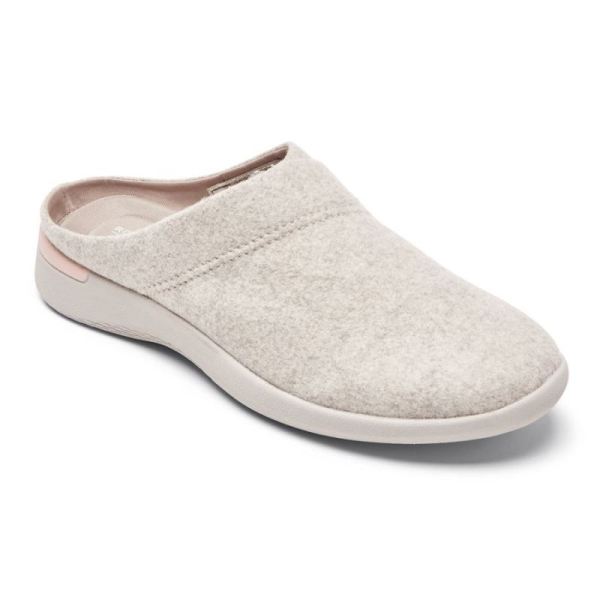 ROCKPORT WOMEN'S JAIME WASHABLE MULE-OATMEAL - Click Image to Close