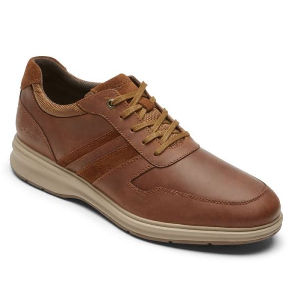 ROCKPORT MEN'S TOTAL MOTION CITY OXFORD-BROWN LEATHER