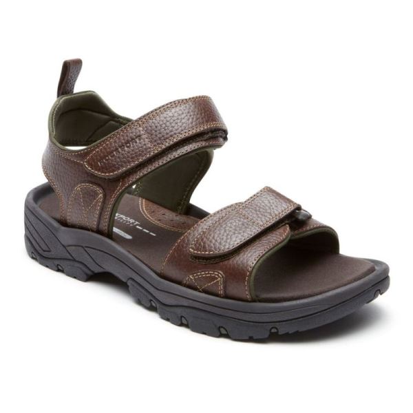 ROCKPORT MEN'S SPRINGBORO ROCKLAKE SANDAL-BROWN