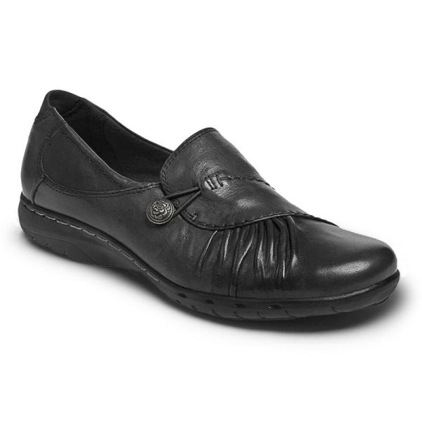 ROCKPORT WOMEN'S COBB HILL PAULETTE SLIP-ON-BLACK