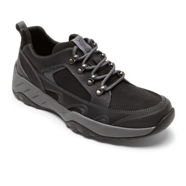 ROCKPORT MEN'S XCS RIGGS TREKKER-TRIPLE BLACK SUEDE/MESH