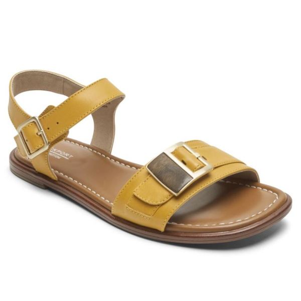 ROCKPORT WOMEN'S TOTAL MOTION ZADIE BUCKLE SANDAL-CANARY