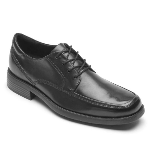 ROCKPORT MEN'S GREYSON APRON TOE OXFORD-BLACK