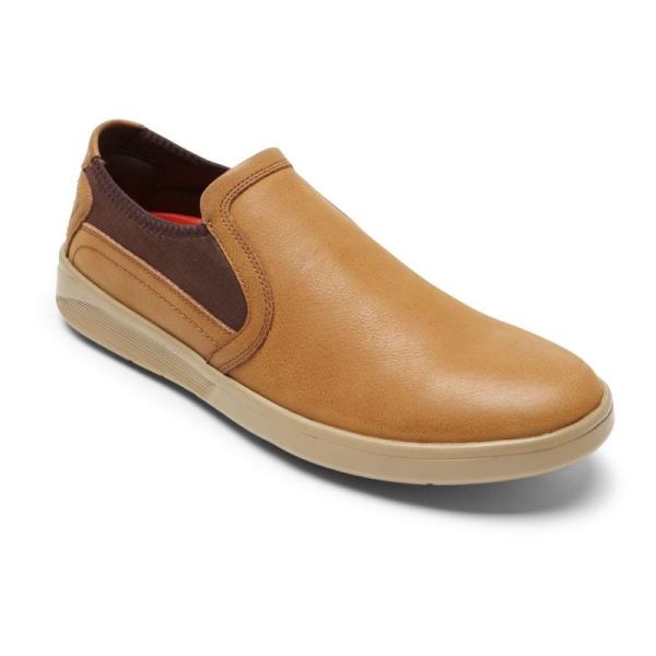 ROCKPORT MEN'S CALDWELL TWIN GORE SLIP-ON-DESERT LEATHER - Click Image to Close