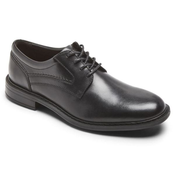 ROCKPORT MEN'S TANNER PLAIN TOE OXFORD-BLACK - Click Image to Close