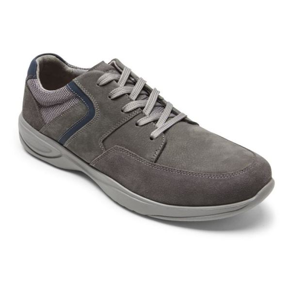 ROCKPORT MEN'S METRO PATH SNEAKER-STEEL GREY NUBUCK/SUEDE