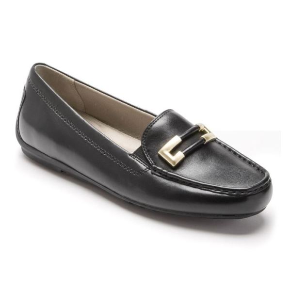 ROCKPORT WOMEN'S TOTAL MOTION DRIVER ORNAMENT LOAFER-BLACK