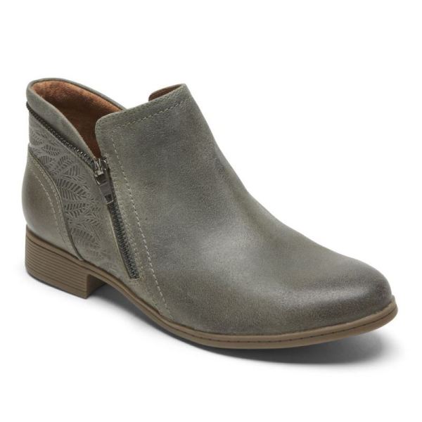 ROCKPORT WOMEN'S COBB HILL CROSBIE BOOTIE-GREY GREEN - Click Image to Close