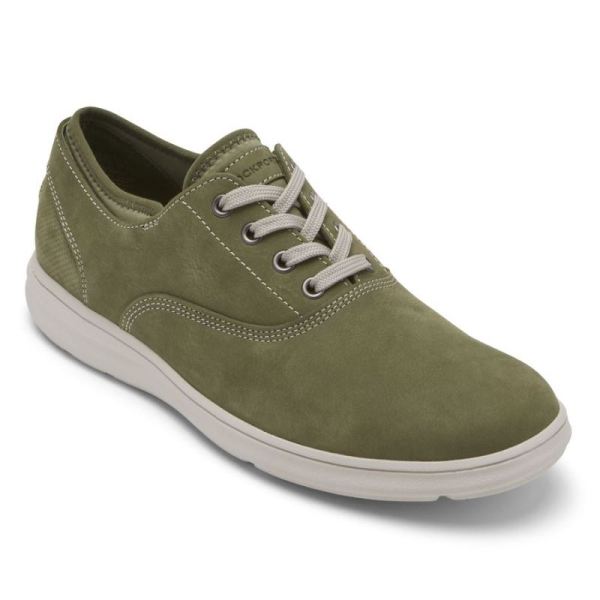 ROCKPORT MEN'S ZADEN CVO SNEAKER-OLIVE NUBUCK