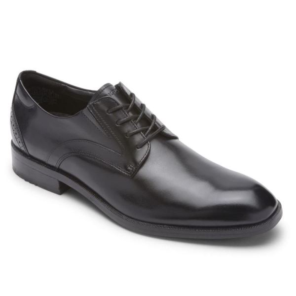 ROCKPORT MEN'S TOTAL MOTION OFFICE PLAIN TOE OXFORD-BLACK