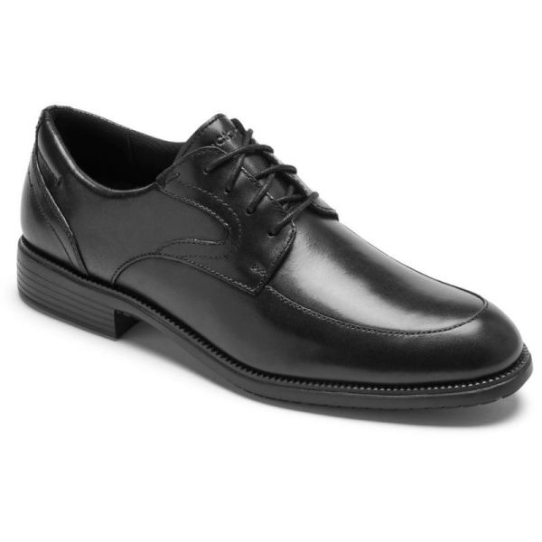 ROCKPORT MEN'S TOTAL MOTION DRESSPORT APRON TOE OXFORD-BLACK - Click Image to Close